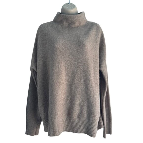 Joie Women's SZ L Tan Long Sleeve Wool Blend Turtleneck Pullover Sweater - Picture 1 of 8